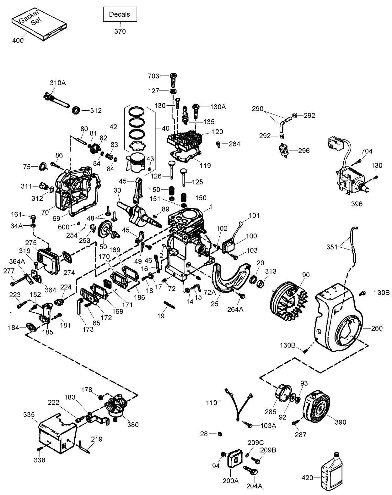 Engine Assembly No. 2  Tecumseh LH195SP-67530D
