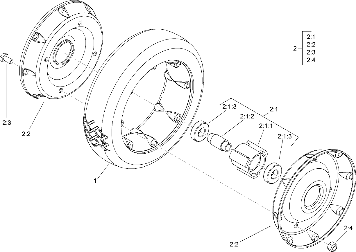 Front Wheel and Tire Assembly No. 100-2870
