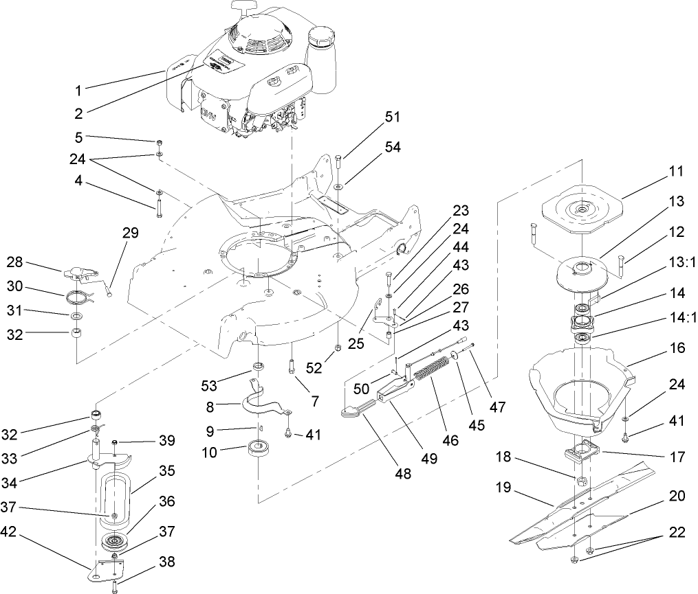 Engine and Blade Assembly