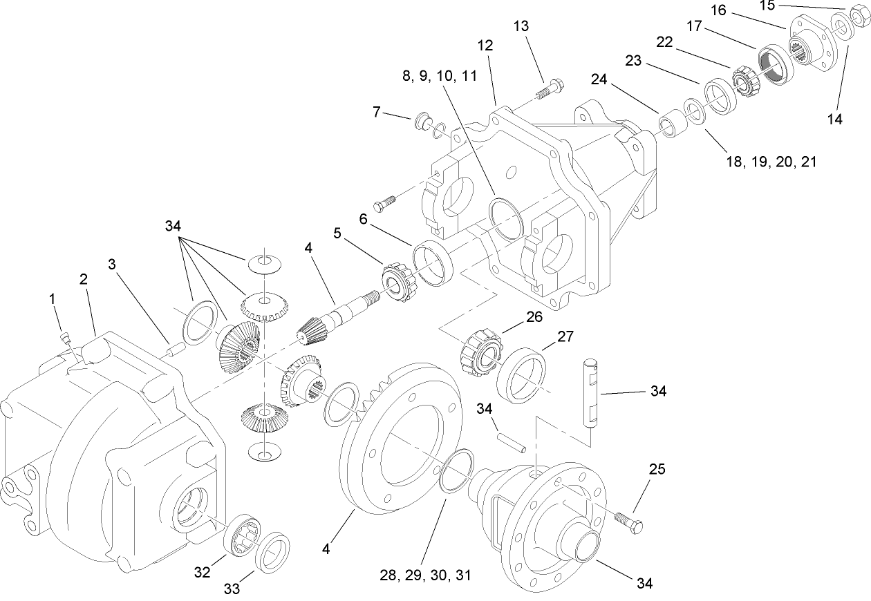 Front Differential Assembly No. 93-7054