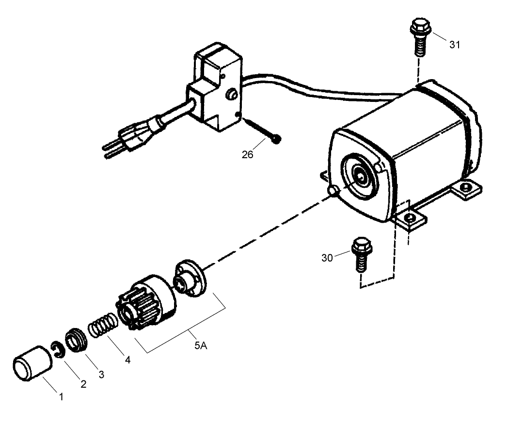 Electric Starter Assembly No. 37102 Tecumseh OH318SA-221847B