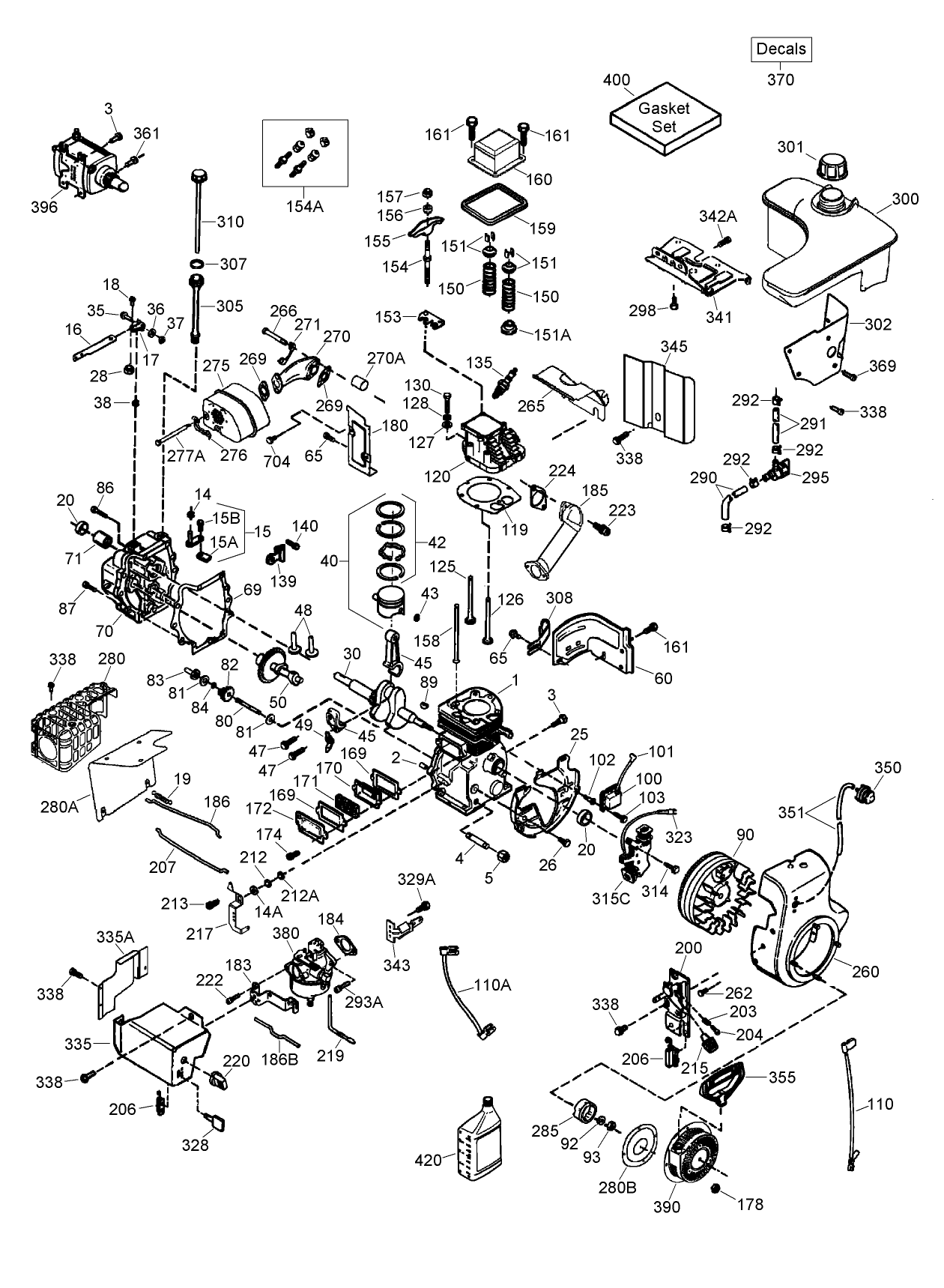 Engine Assembly No. 2 Tecumseh OH318SA-221847B