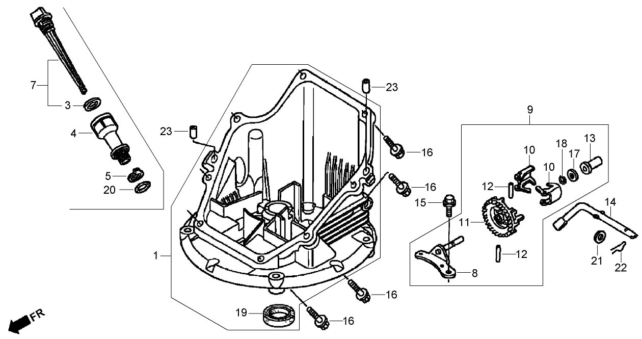 Oil Pan Assembly Honda GSV190LA A3T