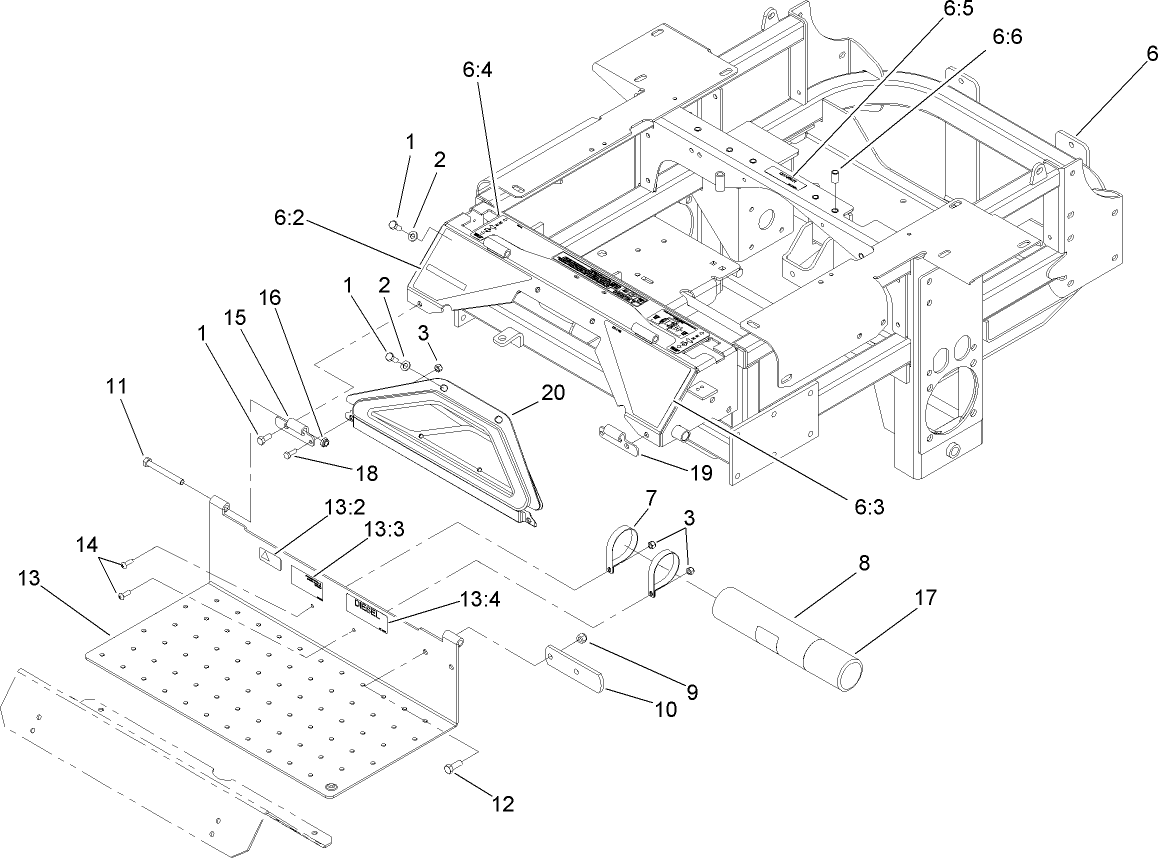 Traction Frame and Floor Pan Assembly