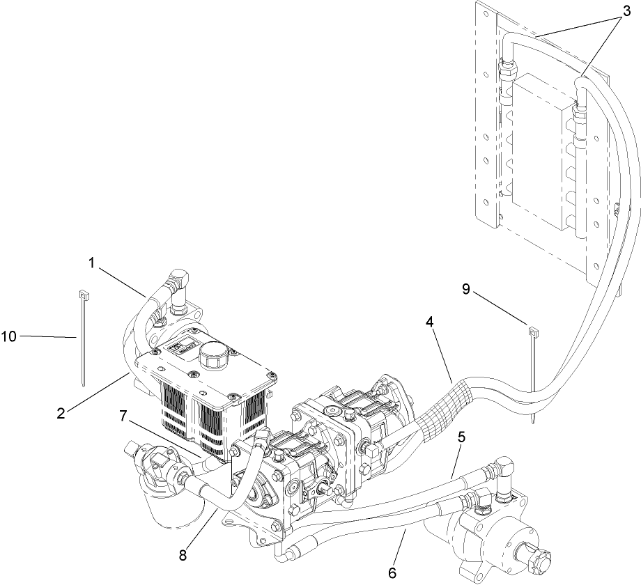 Hydraulic Hose Routing Assembly