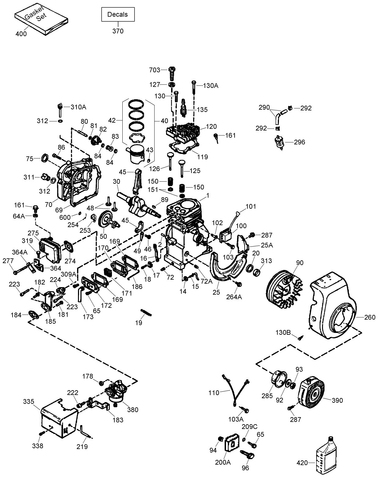 Engine Assembly No. 2  Tecumseh LH195SP-67529D