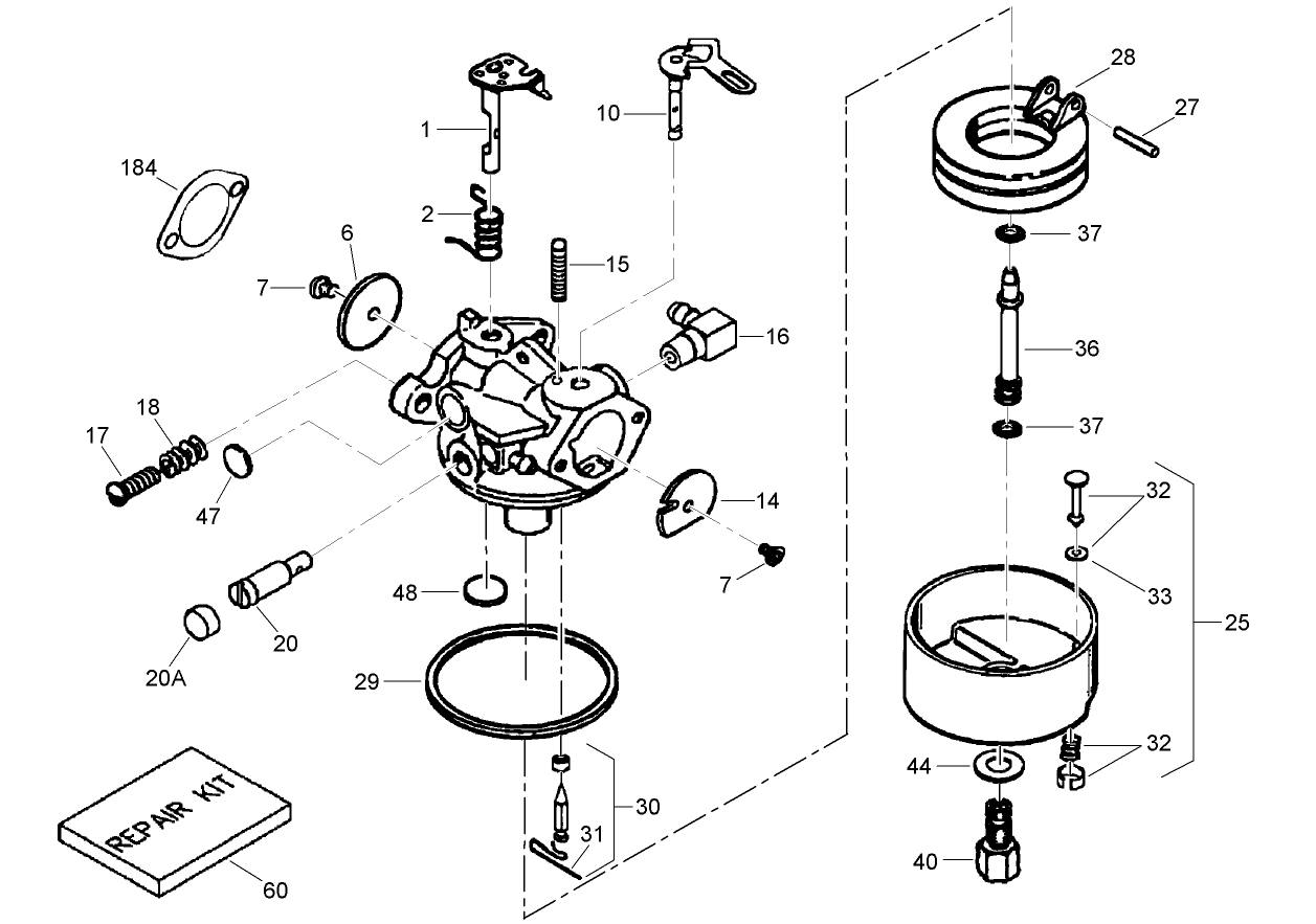 Carburetor Assembly No. 640299B  Tecumseh LH195SP-67529D