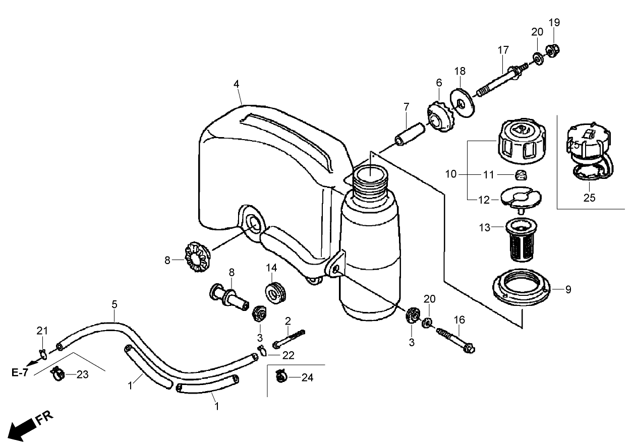 Fuel Tank Assembly  Honda GXV160UH2 T1AH