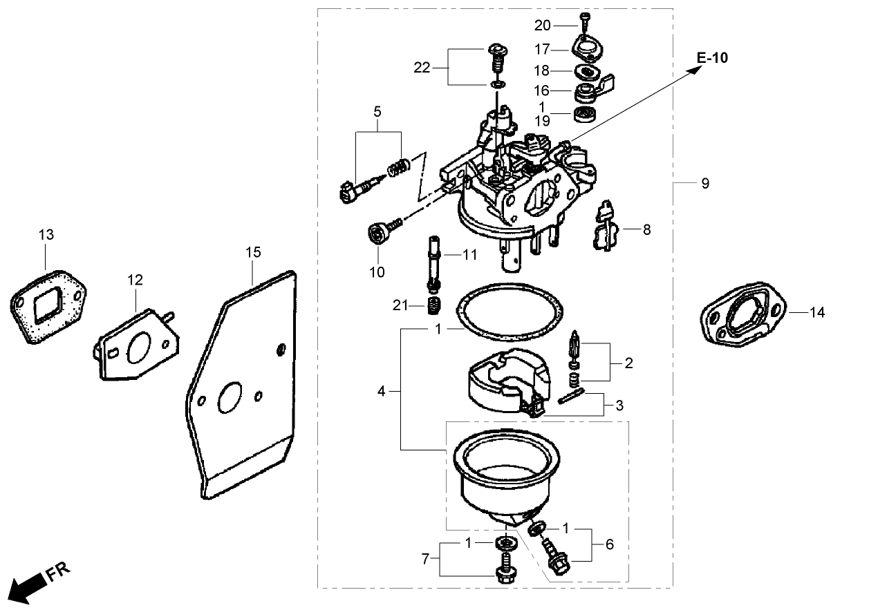 Carburetor Assembly  Honda GXV160UH2 A1T