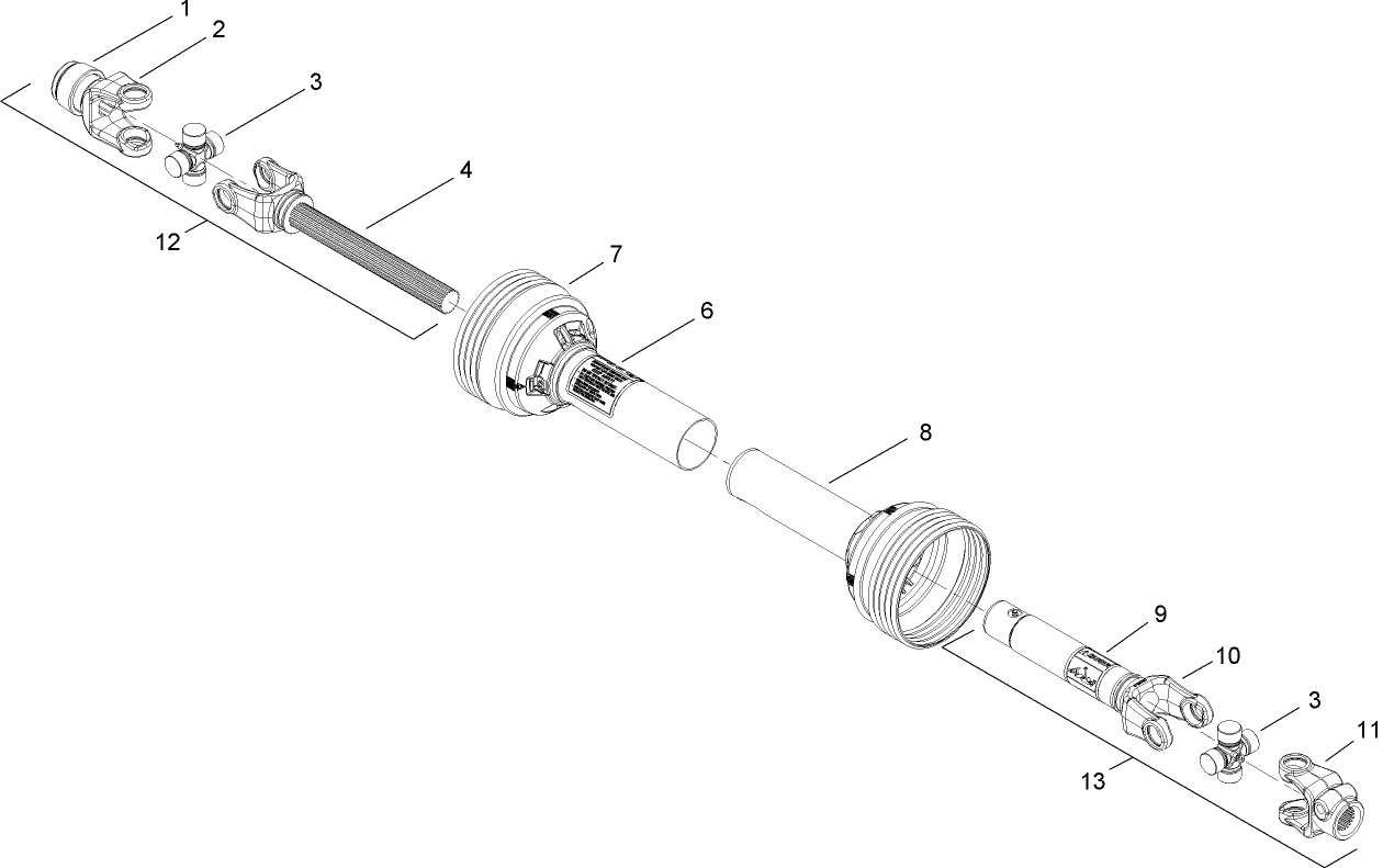 Shielded Drive Shaft Assembly No. 110-4283