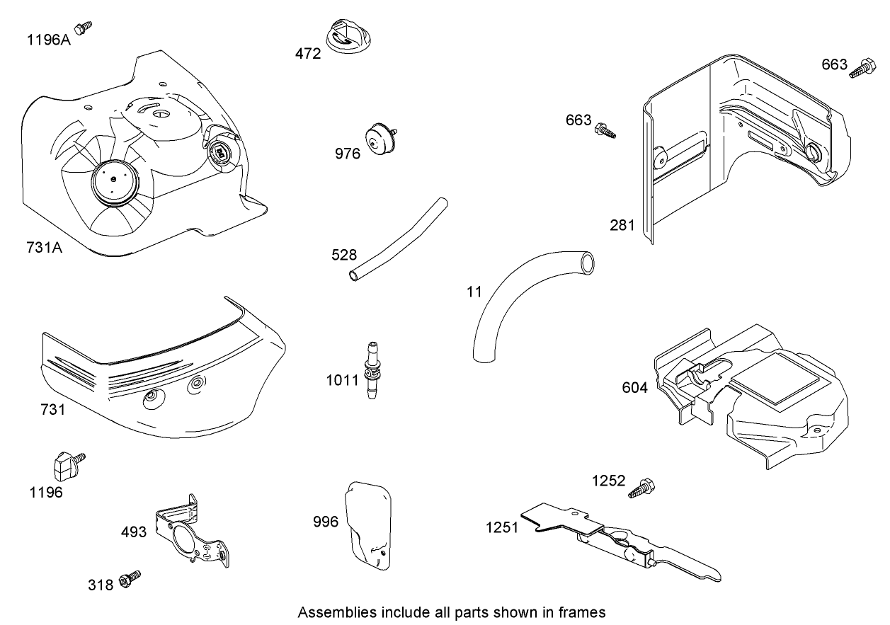 Shroud Assembly Briggs and Stratton 15D104-0112-E1