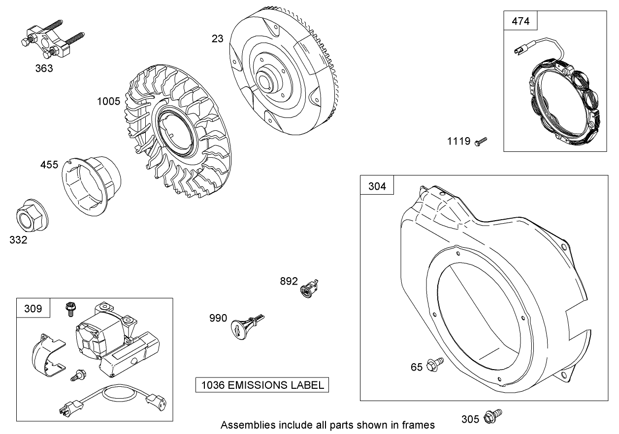 Blower Housing Assembly Briggs and Stratton 15D104-0112-E1