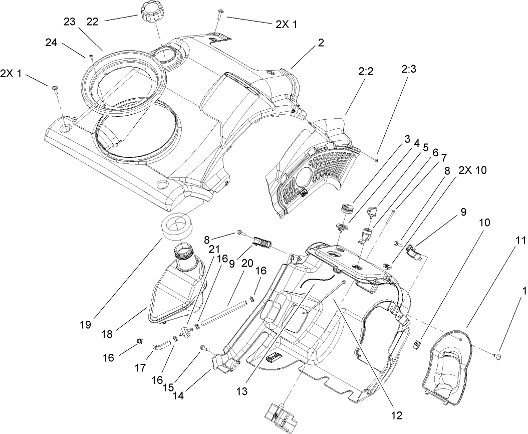 Shroud and Control Panel Assembly