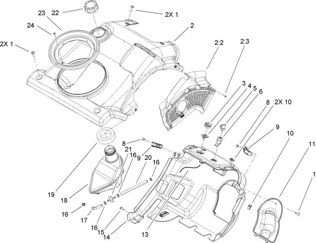 Shroud and Control Panel Assembly