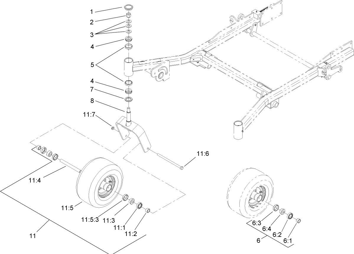 Caster and Wheel Assembly