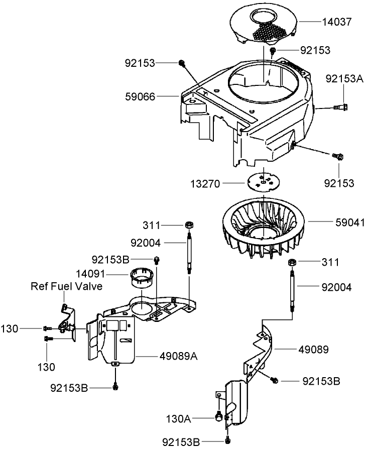 Cooling Equipment Assembly Kawasaki FH430V-AS35