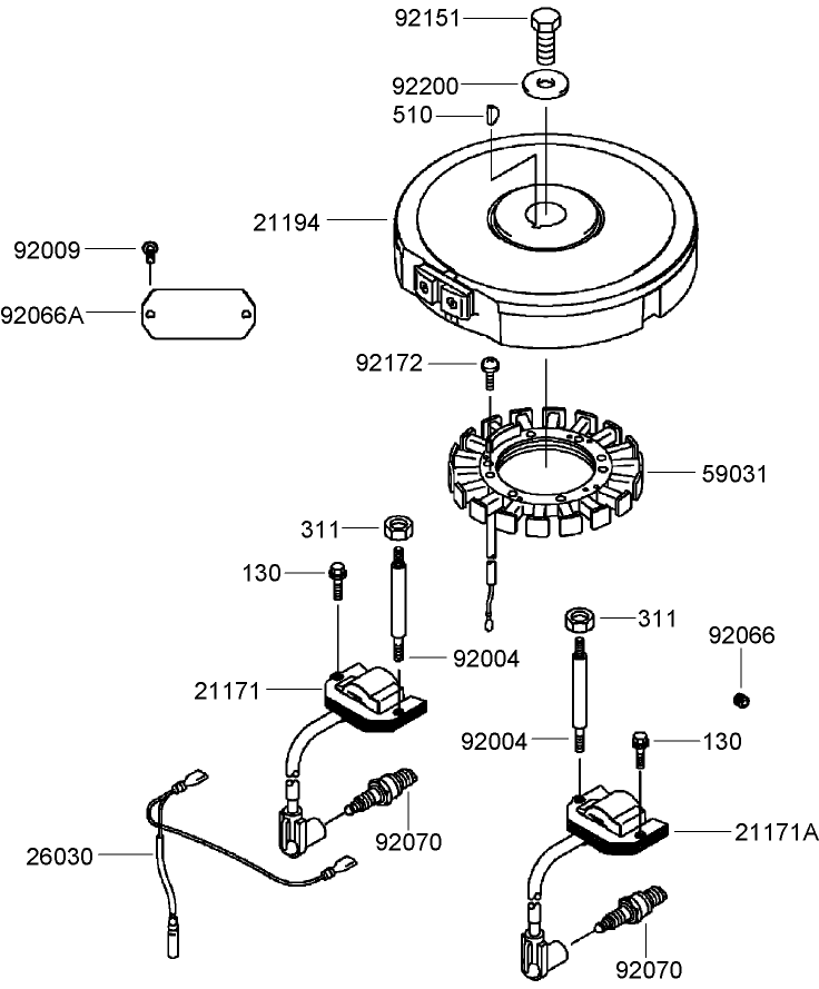 Electric Equipment Assembly Kawasaki FH430V-AS35