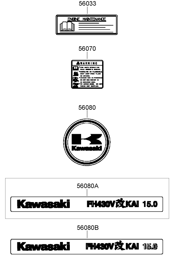 Label Assembly Kawasaki FH430V-AS35