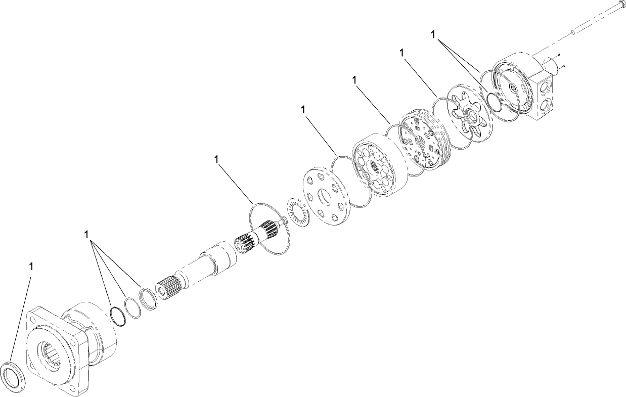 High Torque Hydraulic Motor Assembly No. 107-9350