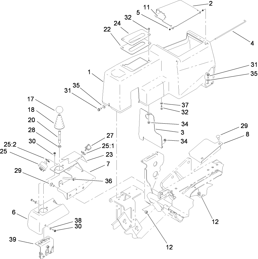 Joystick and Console Assembly