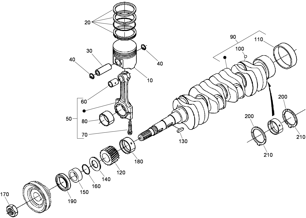 Piston and Crankshaft Assembly