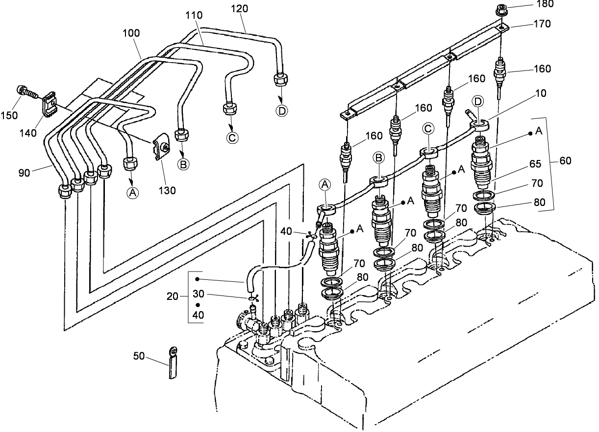 Nozzle Holder and Glow Plug Assembly