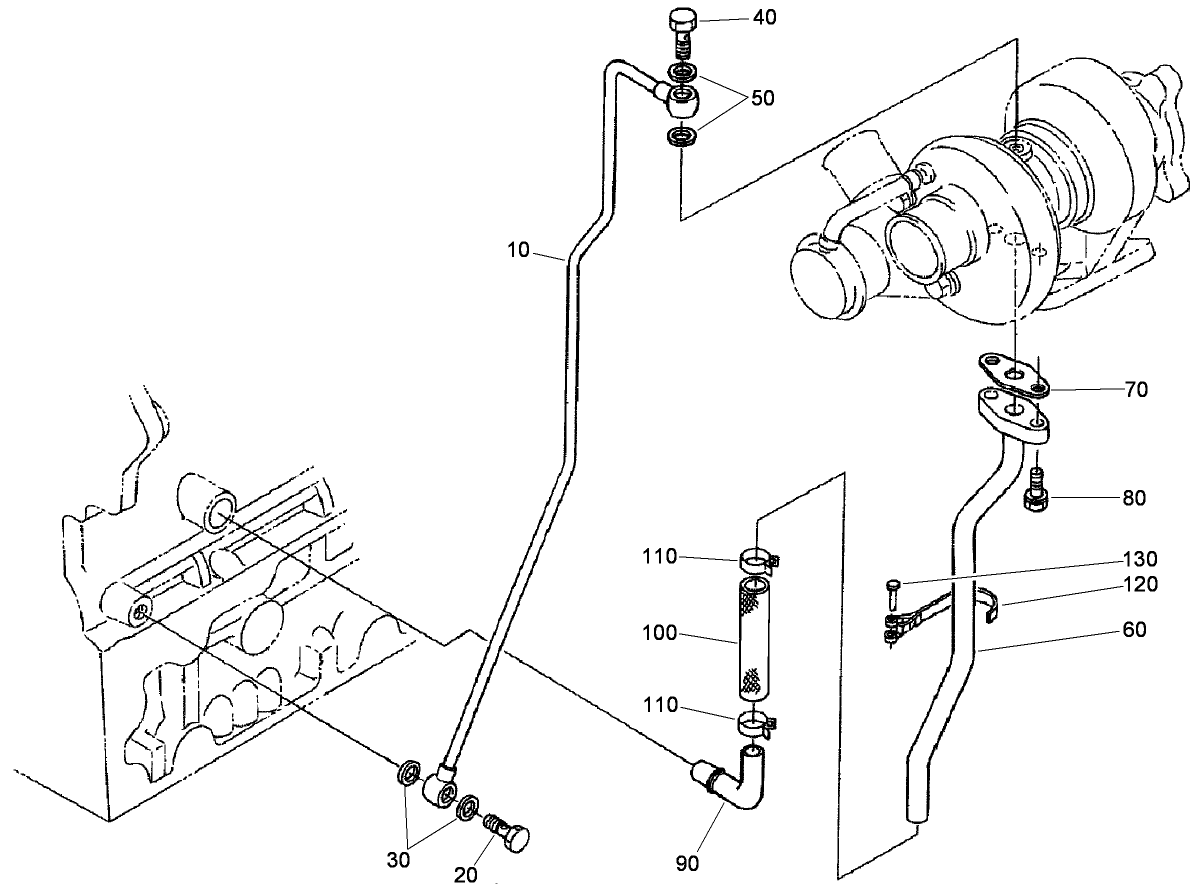 Oil Pipe (Turbo Charger) Assembly