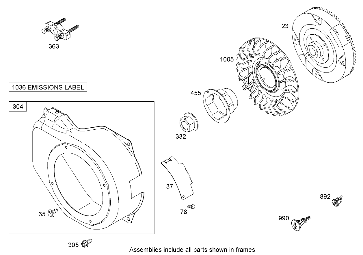 Blower Housing Assembly  Briggs and Stratton 15D102-0111-E1
