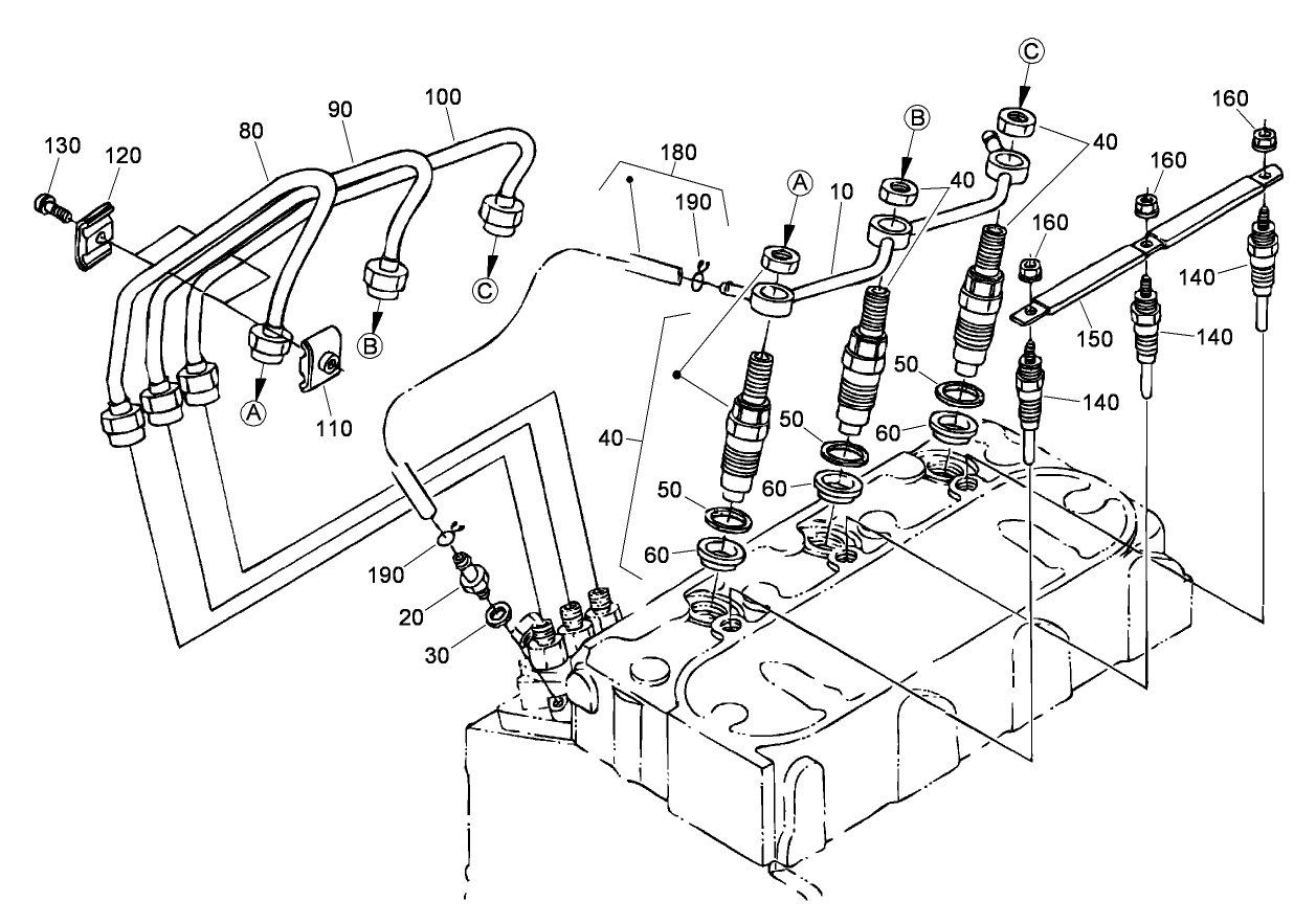 Nozzle Holder and Glow Plug Assembly