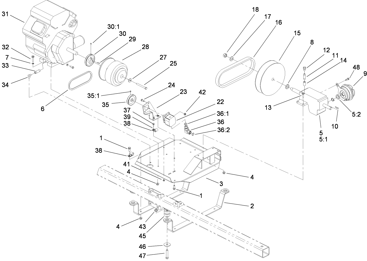 Engine and Gearbox Assembly