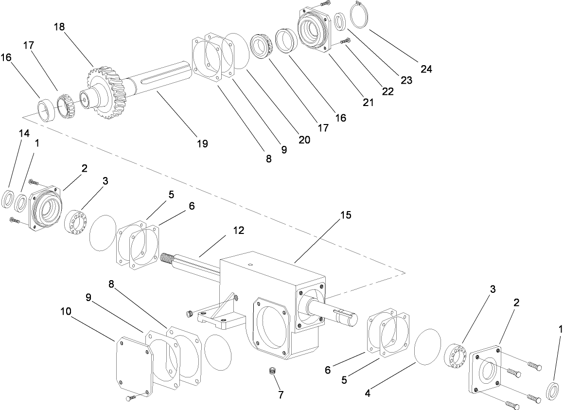 Pump Drive Gearbox Assembly No. 108-3352