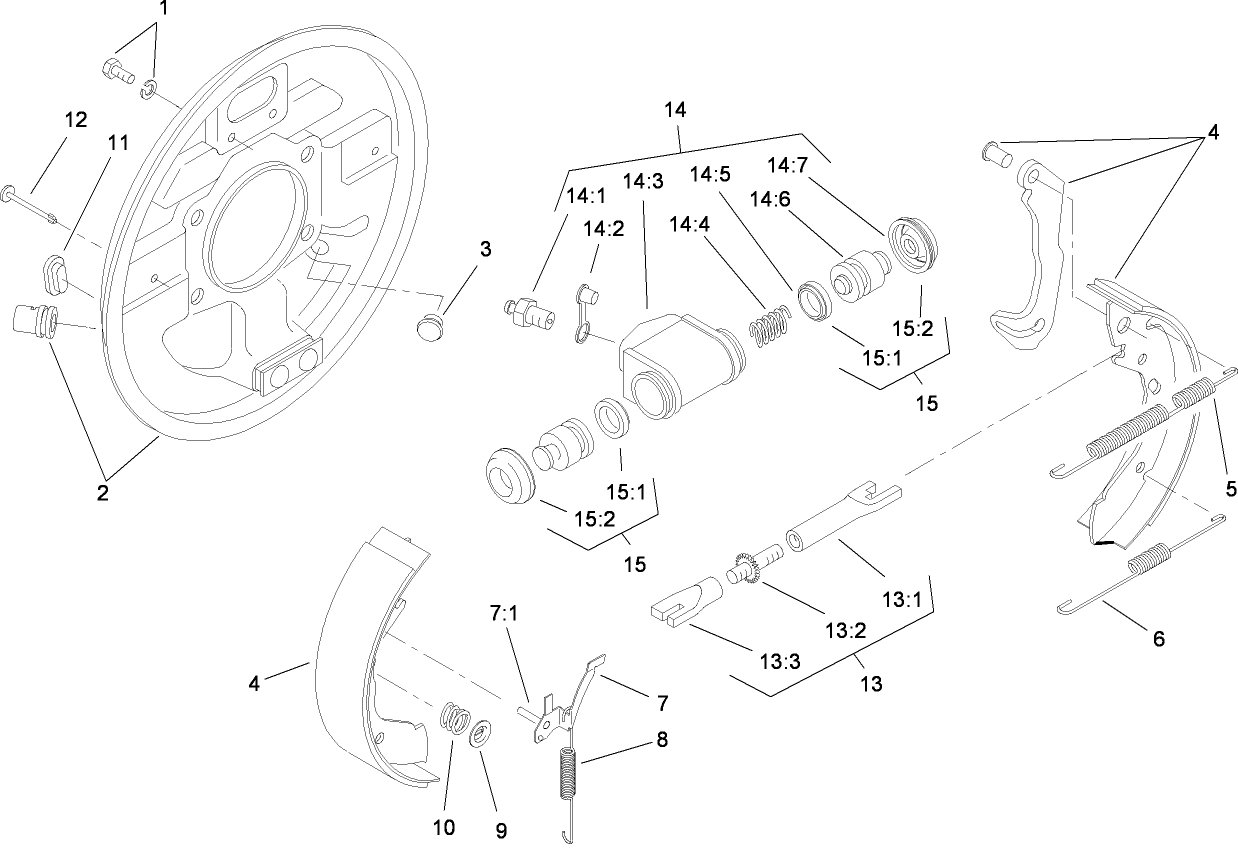 LH Rear Brake Assembly No. 112-7961