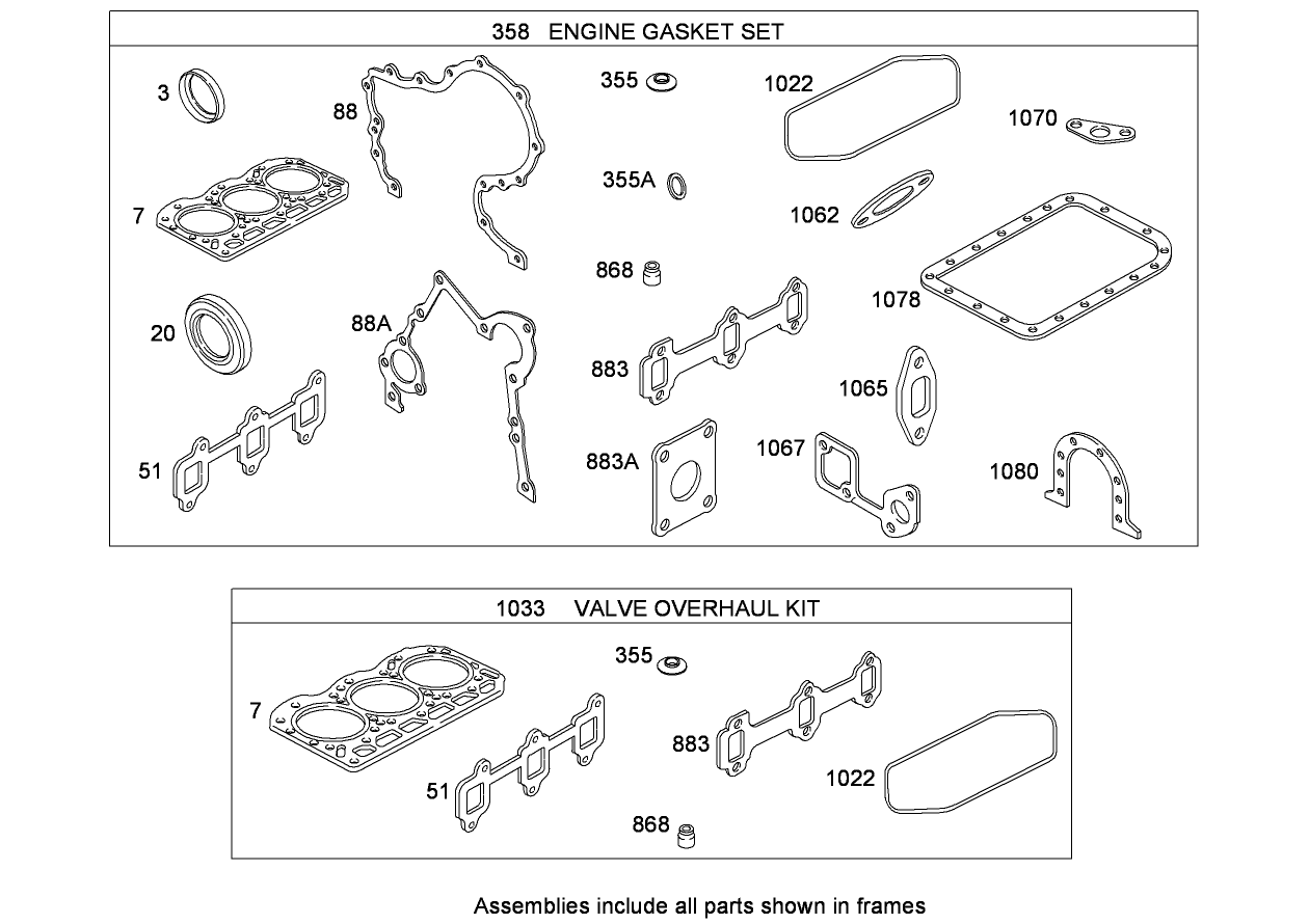 Gasket Set and Valve Overhaul Kit