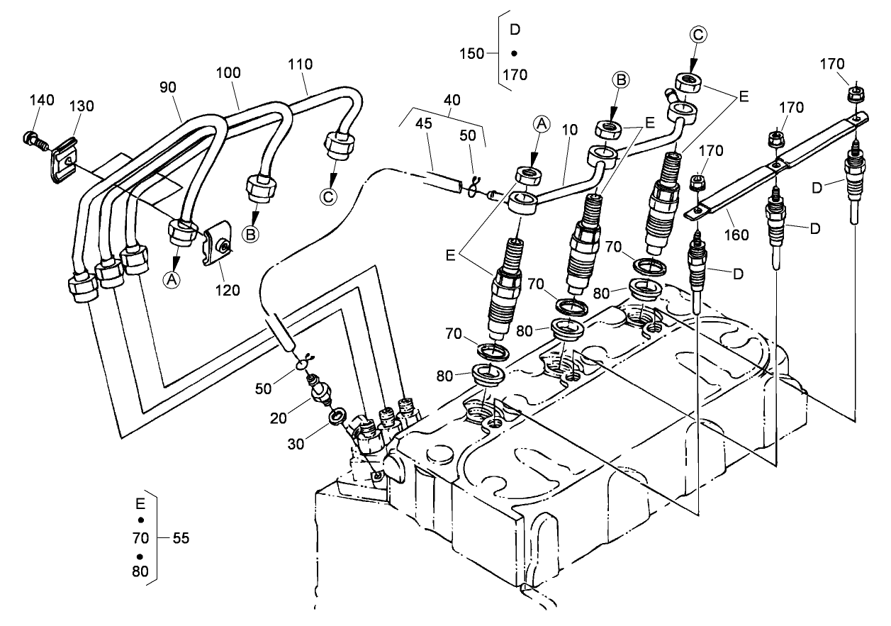 Nozzle Holder and Glow Plug Assembly