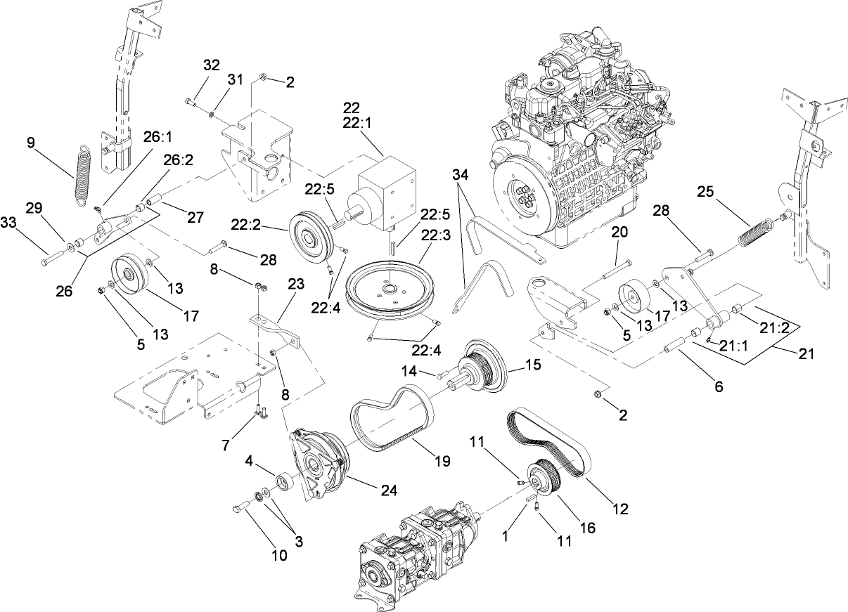 Hydro and Gearbox Assembly