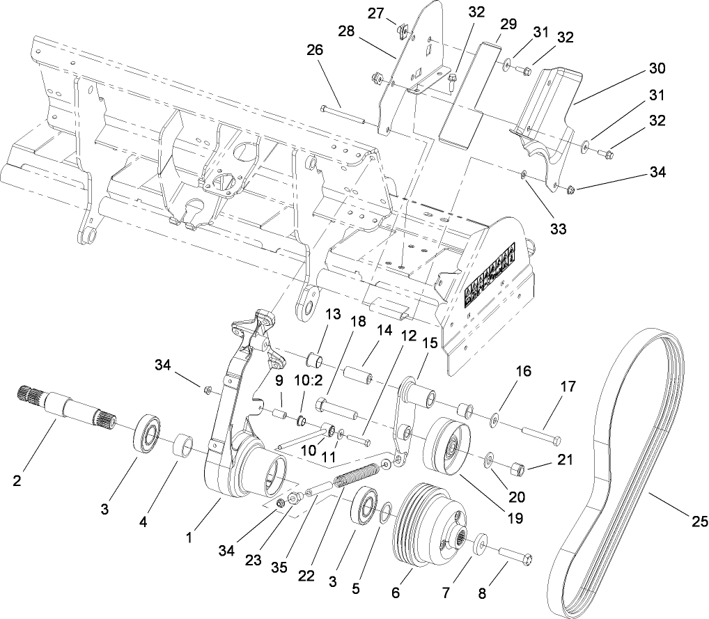 Left Hand Belt Drive Assembly