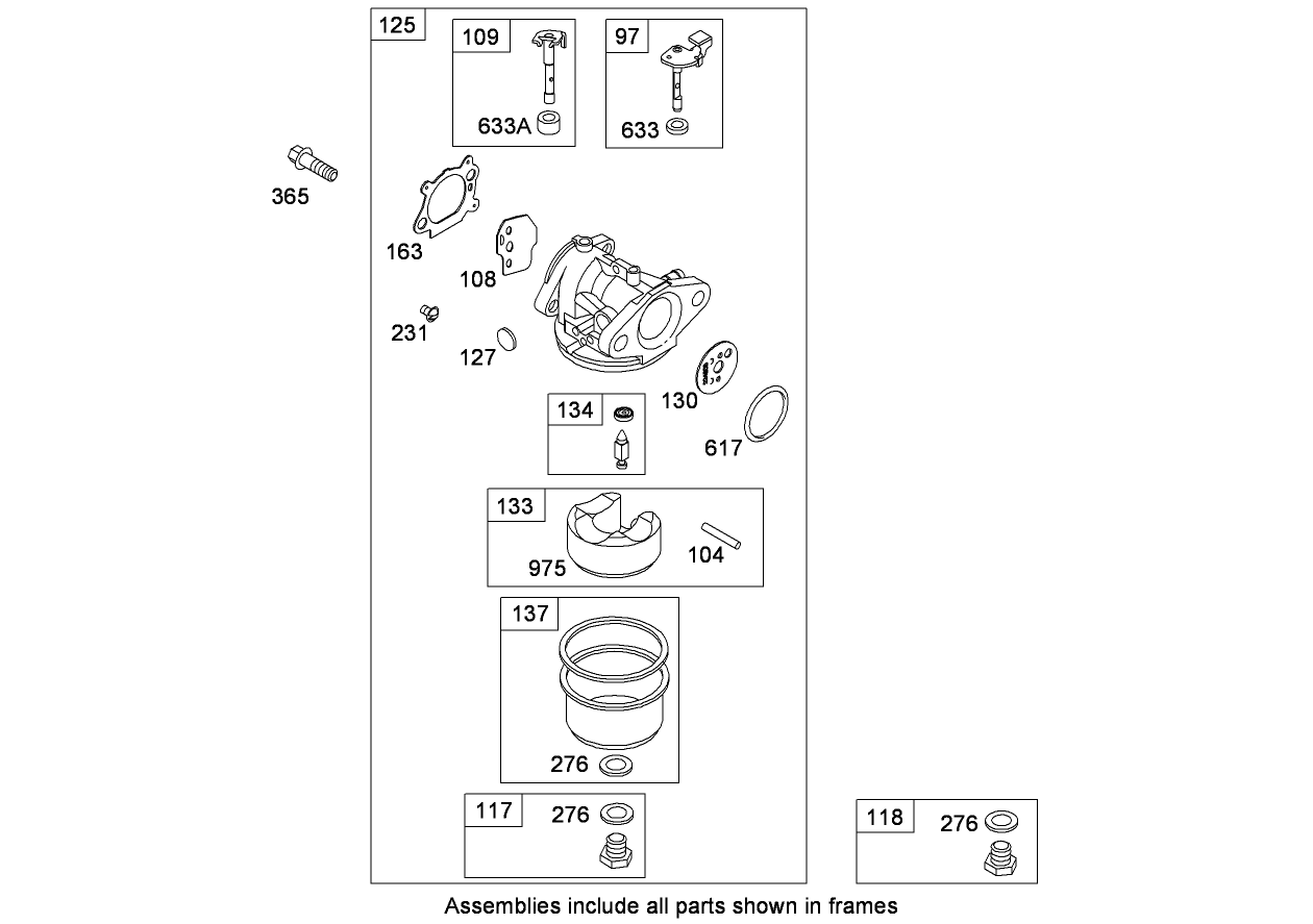 Carburetor Assembly  Briggs and Stratton 126T02-0220-B1