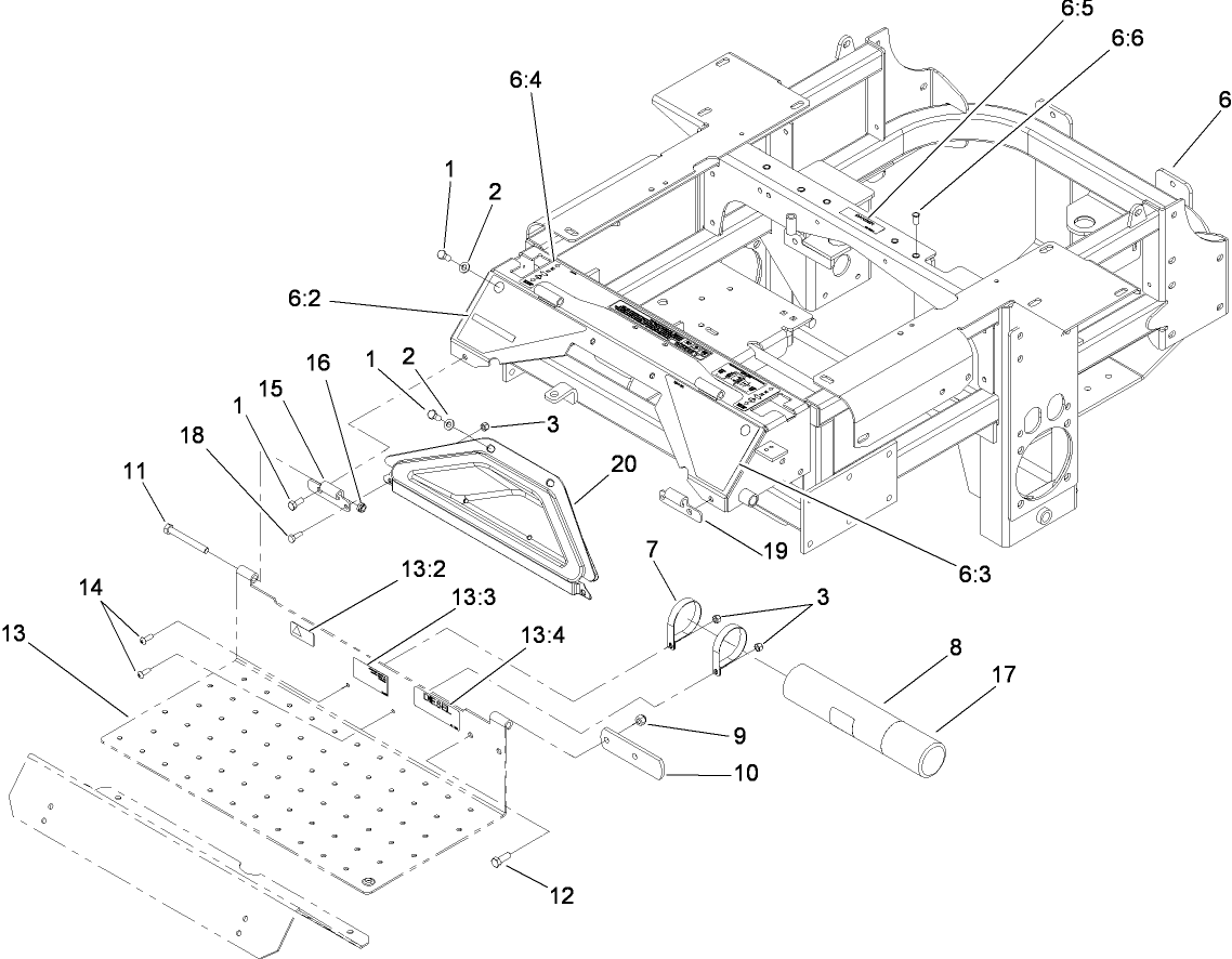 Traction Frame and Floor Pan Assembly