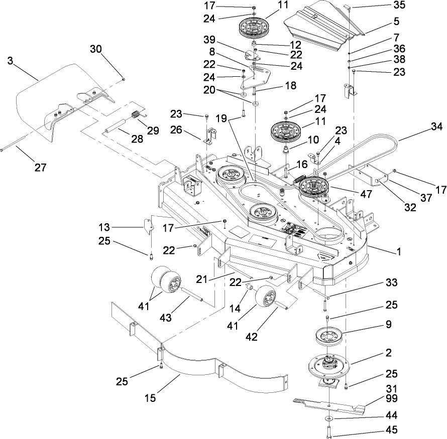 Parts – Z400 Z Master, With 48in 7-Gauge Side Discharge Mower | Toro
