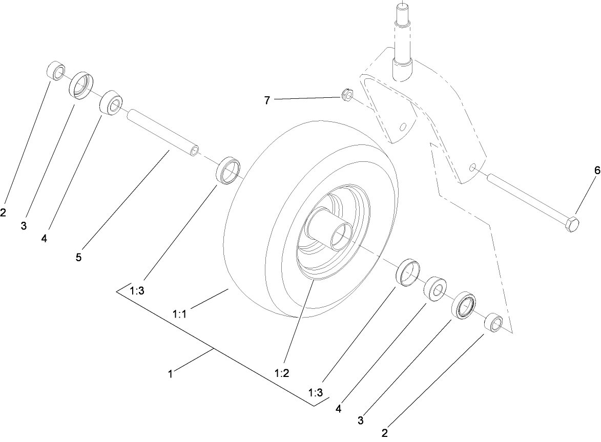 Caster Wheel Assembly No. 1-634662