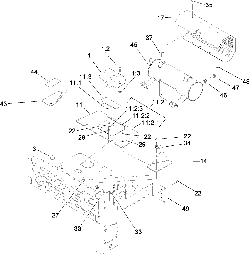 Muffler and Guard Assembly