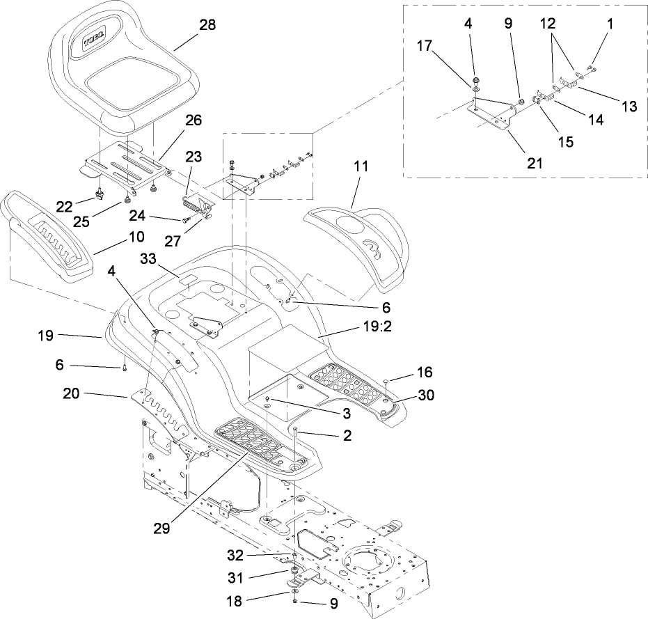 Seat and Fender Assembly