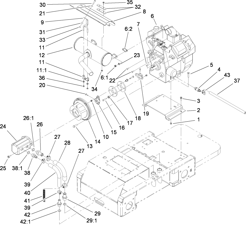Engine and Pump Assembly