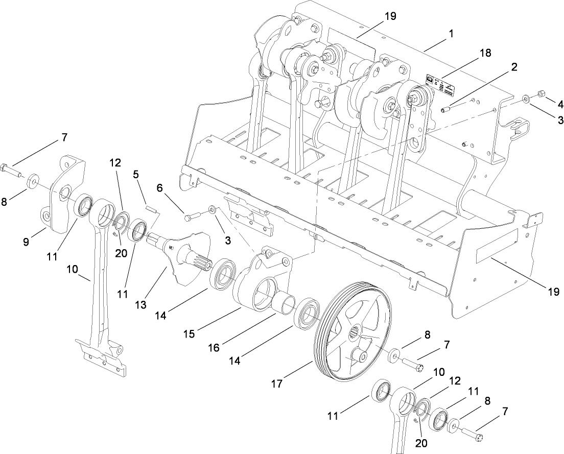 Coring Head Crank No. 1 and 2 Assembly