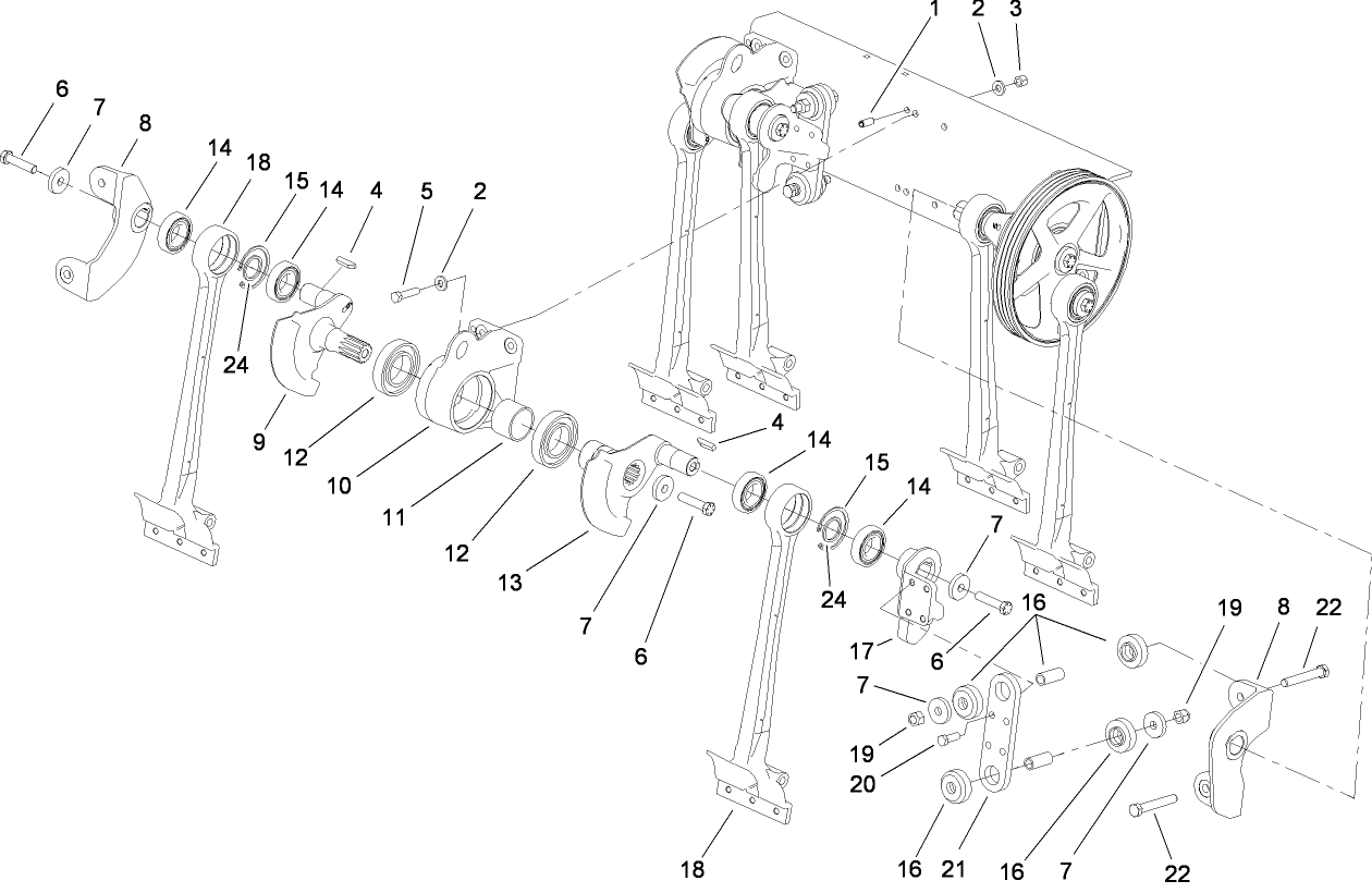 Coring Head Crank No. 3 and 4 Assembly