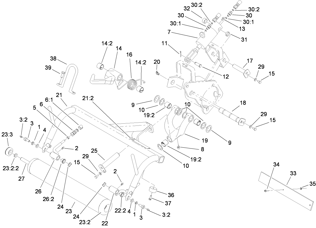 Left Hand Pull Frame Assembly