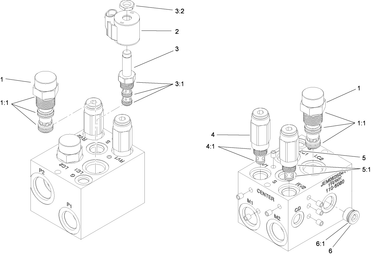 Hydraulic PTO Manifold Assembly No. 110-6080