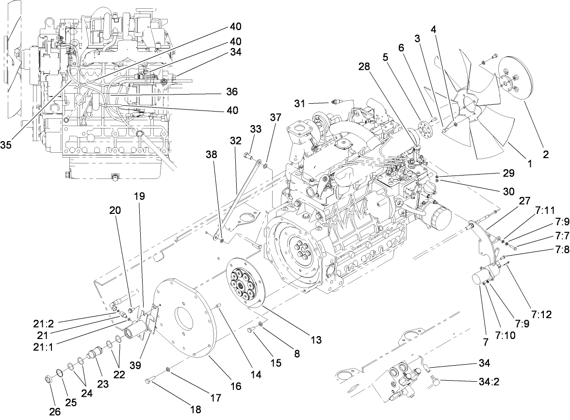 Fan Drive and Flywheel Assembly