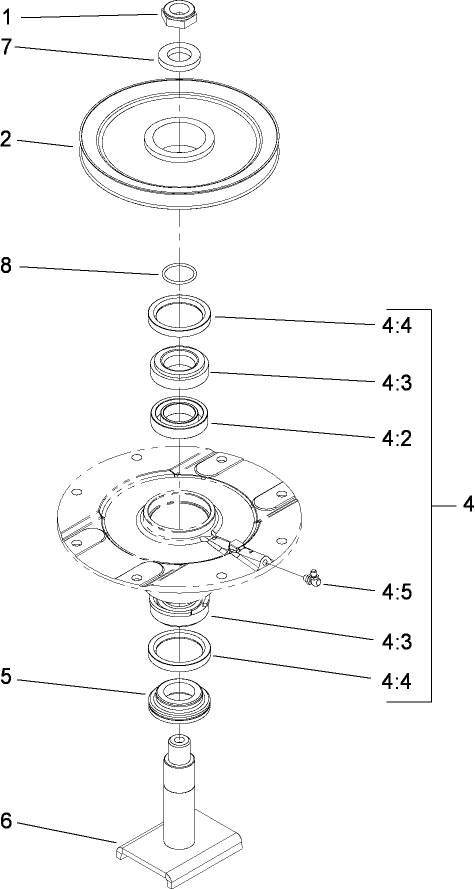 High Driven Spindle Assembly No. 104-3531