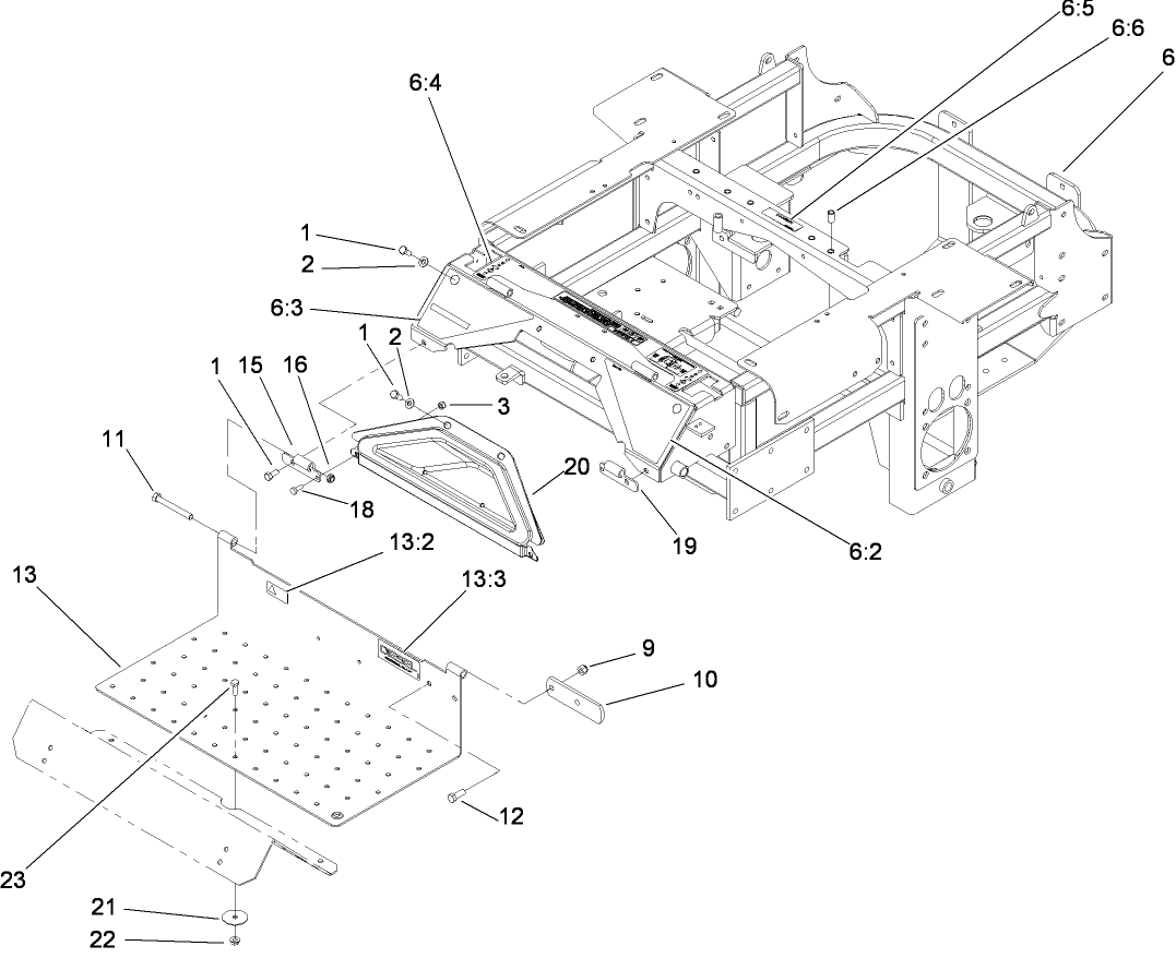 Traction Frame and Floor Pan Assembly